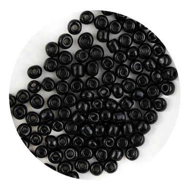 Glass Seed String Beads - Black