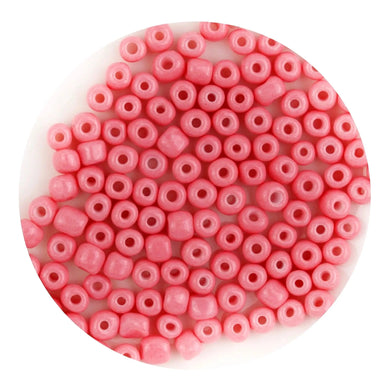 Glass Seed String Beads - Coral