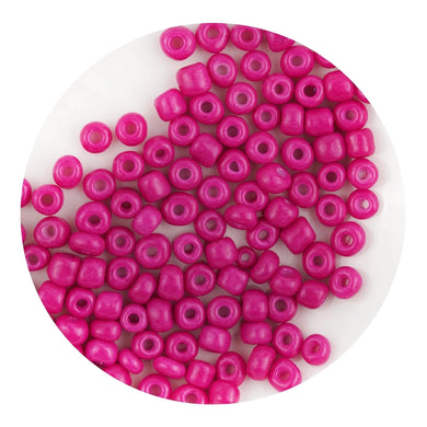 Glass Seed String Beads - Dark Pink