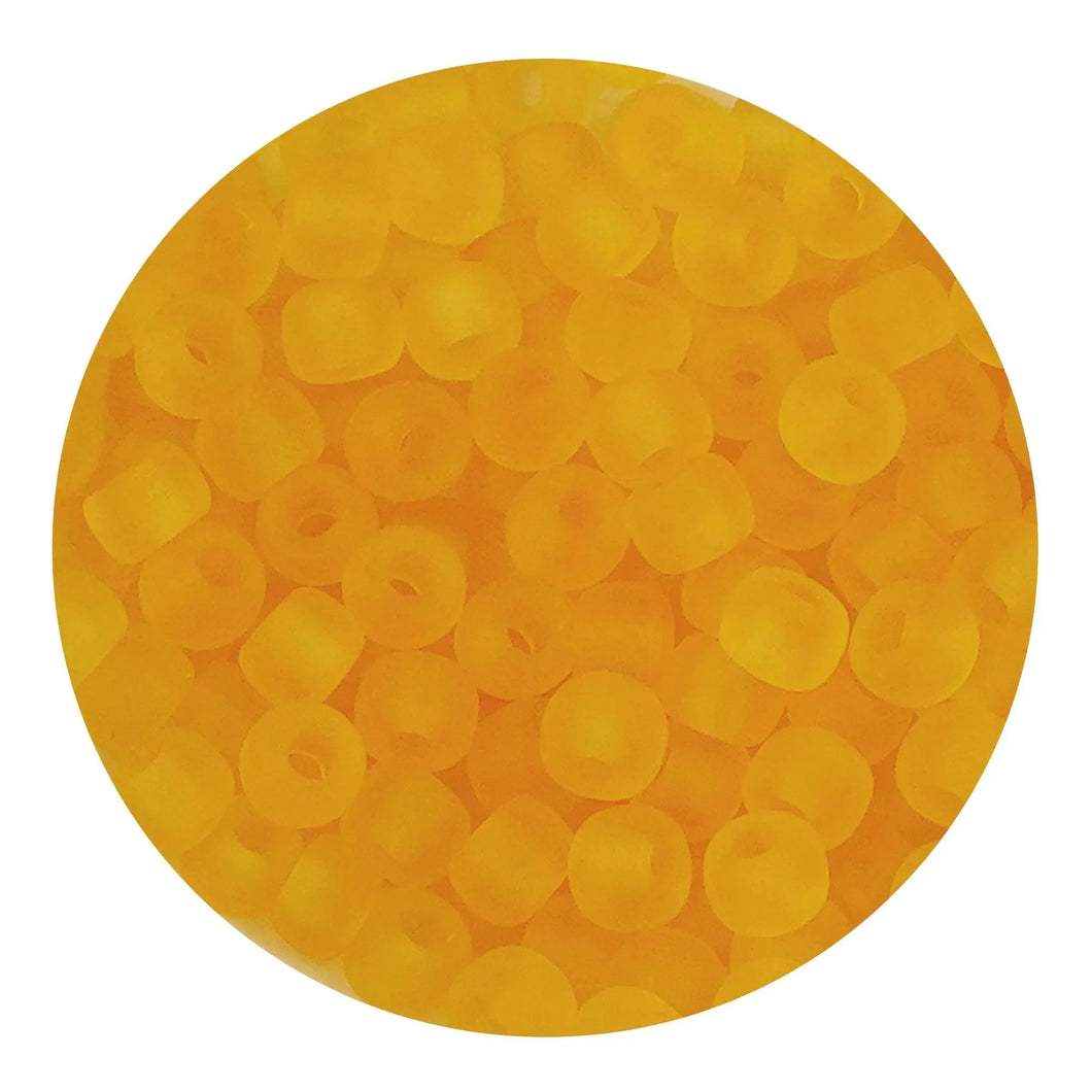 Glass Seed String Beads - Frosted Orange