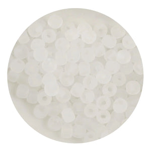 Glass Seed String Beads - Frosted White