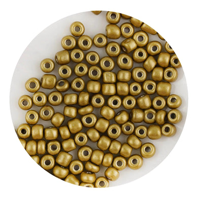 Glass Seed String Beads - Gold
