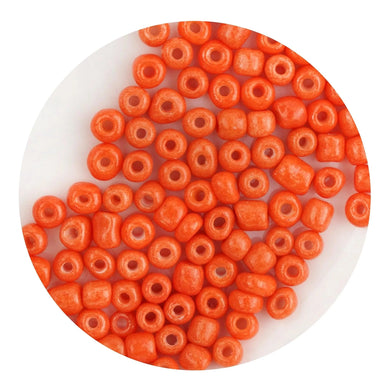 Glass Seed String Beads - Orange