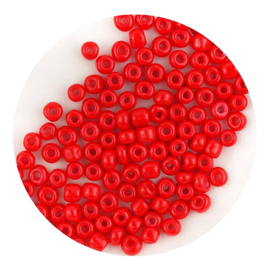 Glass Seed String Beads - Red