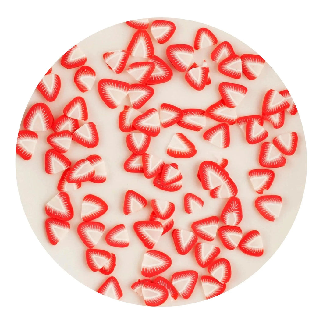 Poly Clay Slices - Strawberry Slices