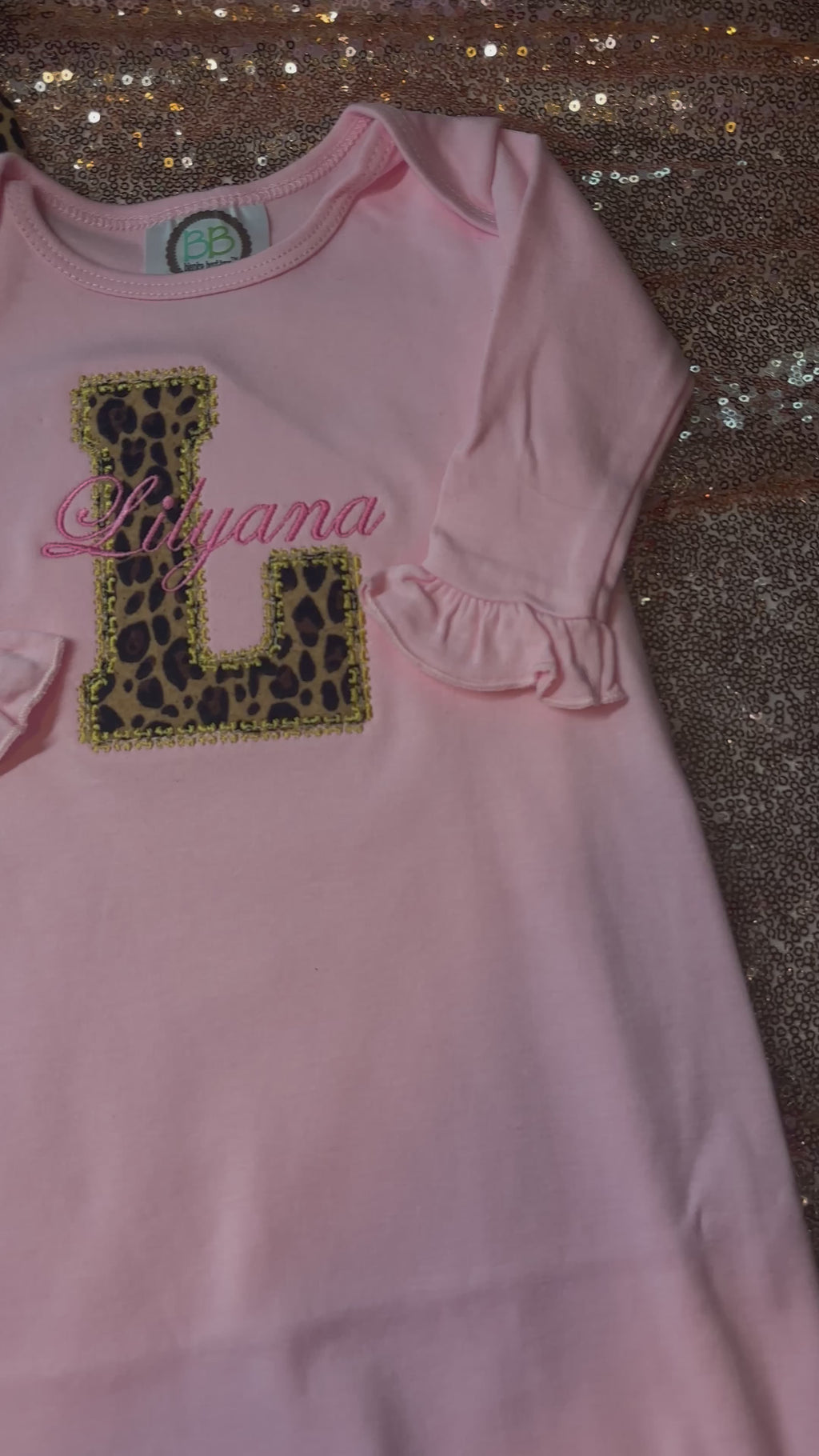 Custom Infant Cheetah Nightgown
