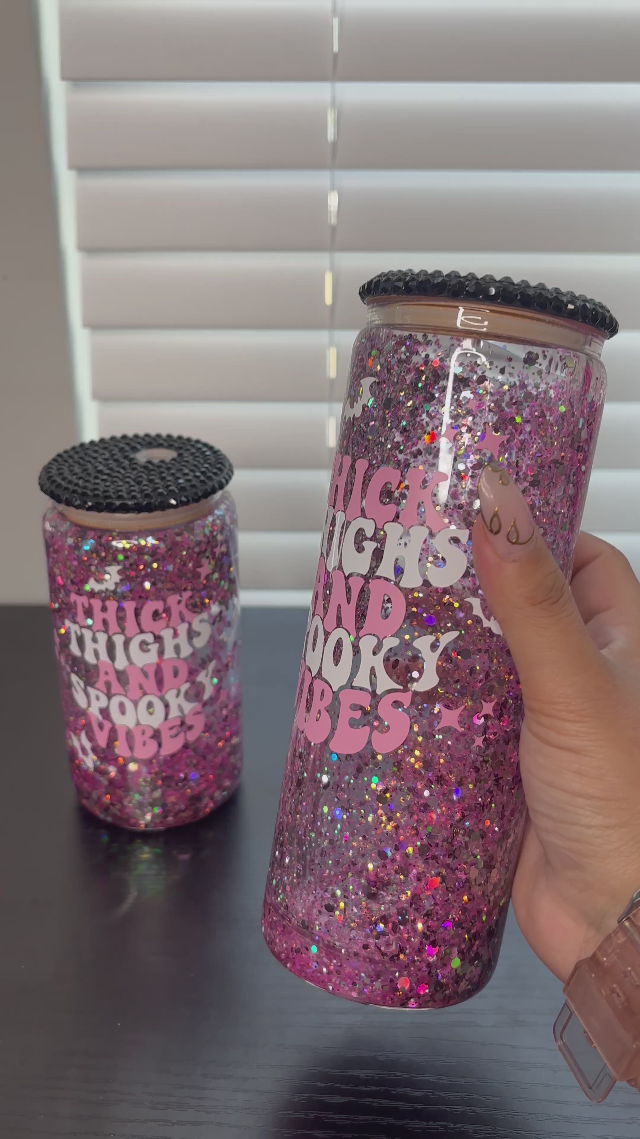 Spooky Glass Cup Thick Thighs