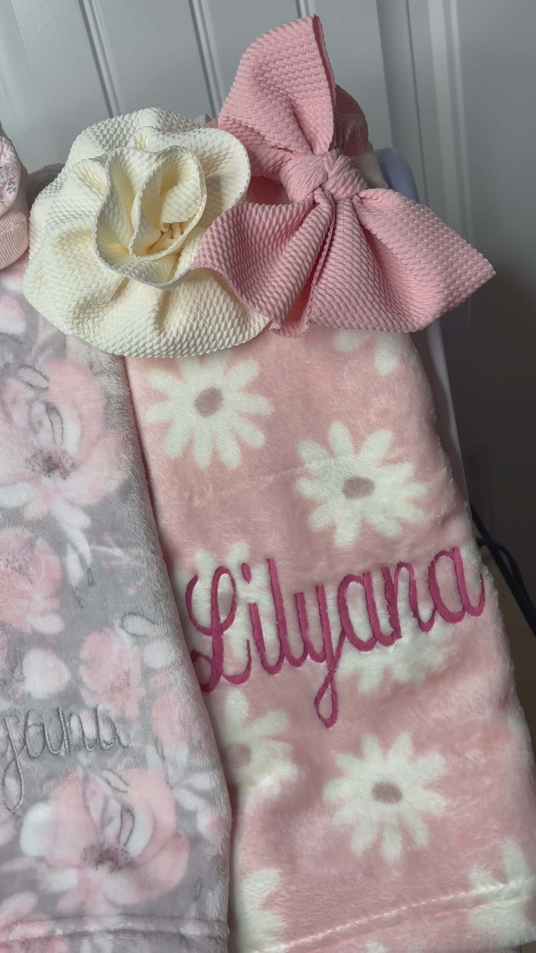 Embroidered baby blanket!