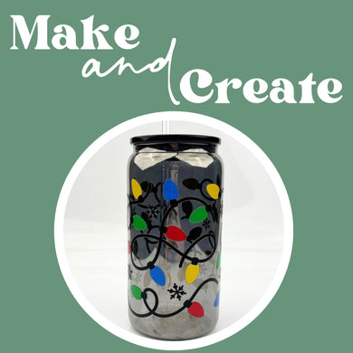 Project - Christmas Lights Mirrored Glass Can Cup