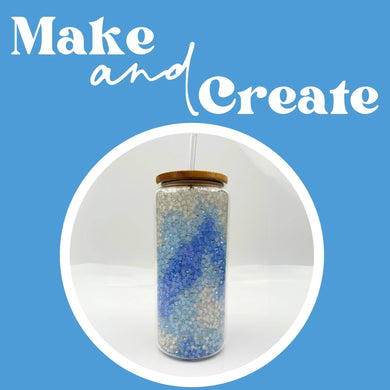 Project - Ombre Blue Rhinestone Snowglobe Cup
