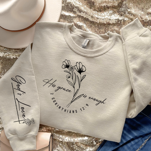 His Grace Crewneck! comes with FREE MATCHING CUP