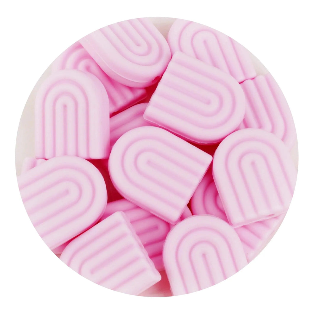 Silicone Focal Bead Arch - Baby Pink (5 Beads)