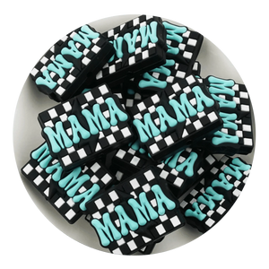 Silicone Focal Bead - Mama Rectangle (5 Beads)