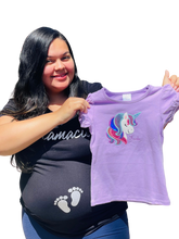Load image into Gallery viewer, Unicorn Embroidered shirt! Puff sleeves