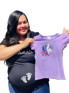 Unicorn Embroidered shirt! Puff sleeves