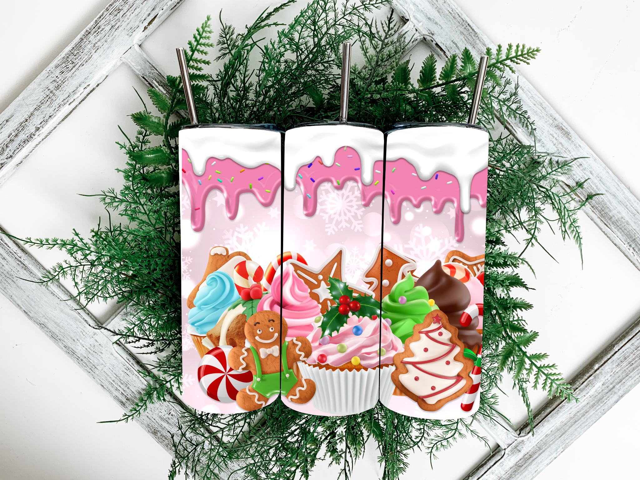 Gingerbread Stainless steel 20oz tumbler