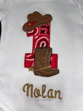 Wild one Cowboy Onesie!