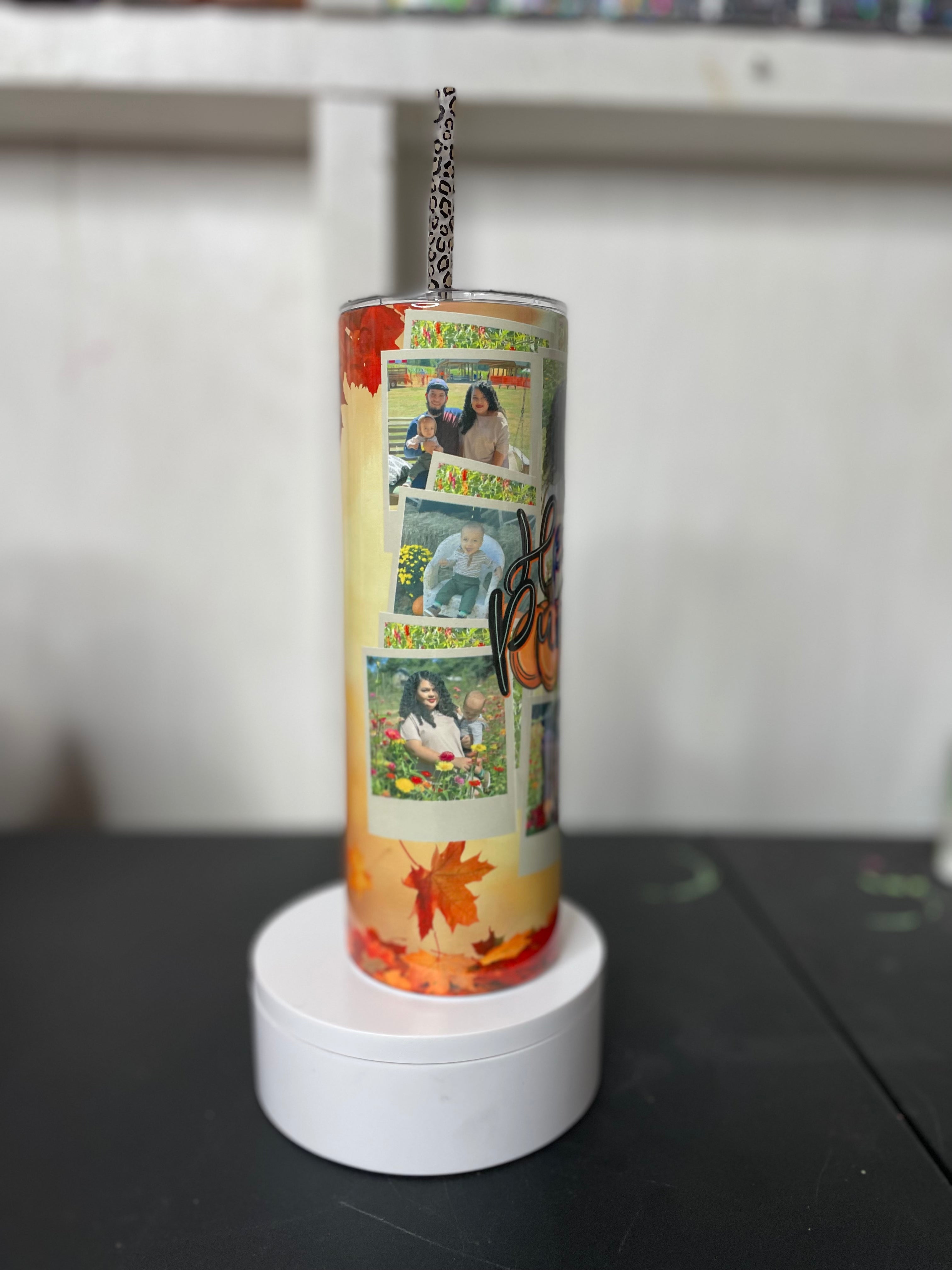 Custom hey pumpkin picture cup!