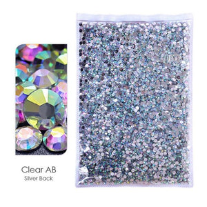 Bulk Package 2-6mm Mix Sizes Resin Non-Hot Fix Rhinestones