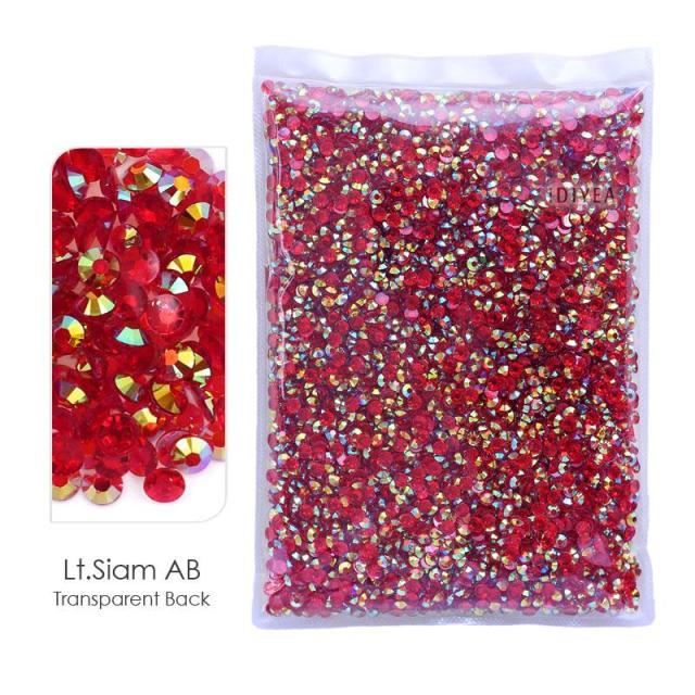 Bulk Package 2-6mm Mix Sizes Resin Non-Hot Fix Rhinestones