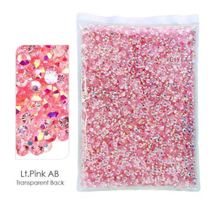 Bulk Package 2-6mm Mix Sizes Resin Non-Hot Fix Rhinestones