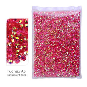 Bulk Package 2-6mm Mix Sizes Resin Non-Hot Fix Rhinestones