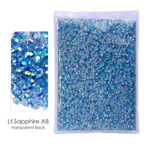 Bulk Package 2-6mm Mix Sizes Resin Non-Hot Fix Rhinestones