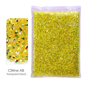 Bulk Package 2-6mm Mix Sizes Resin Non-Hot Fix Rhinestones