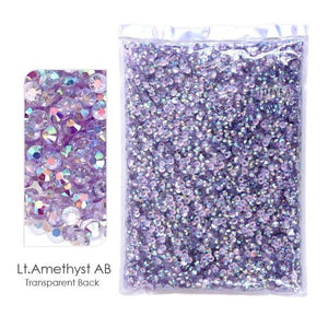 Bulk Package 2-6mm Mix Sizes Resin Non-Hot Fix Rhinestones