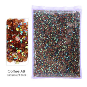 Bulk Package 2-6mm Mix Sizes Resin Non-Hot Fix Rhinestones