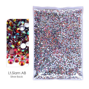 Bulk Package 2-6mm Mix Sizes Resin Non-Hot Fix Rhinestones