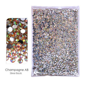 Bulk Package 2-6mm Mix Sizes Resin Non-Hot Fix Rhinestones