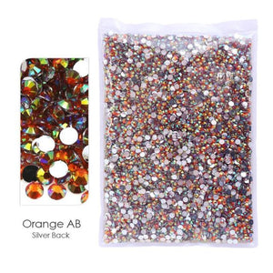 Bulk Package 2-6mm Mix Sizes Resin Non-Hot Fix Rhinestones