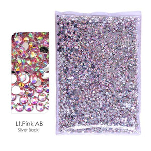 Bulk Package 2-6mm Mix Sizes Resin Non-Hot Fix Rhinestones