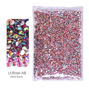 Bulk Package 2-6mm Mix Sizes Resin Non-Hot Fix Rhinestones