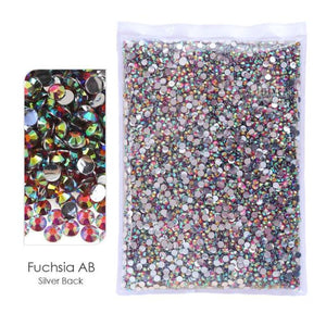 Bulk Package 2-6mm Mix Sizes Resin Non-Hot Fix Rhinestones