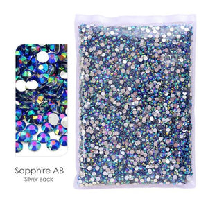 Bulk Package 2-6mm Mix Sizes Resin Non-Hot Fix Rhinestones