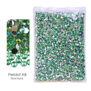 Bulk Package 2-6mm Mix Sizes Resin Non-Hot Fix Rhinestones