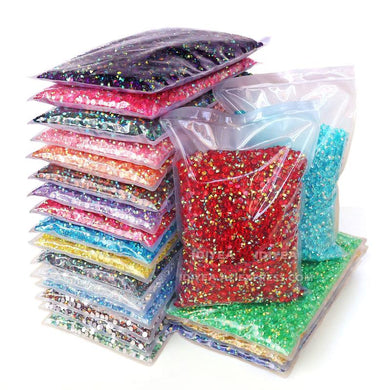 Bulk Package 2-6mm Mix Sizes Resin Non-Hot Fix Rhinestones