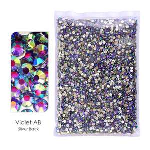 Bulk Package 2-6mm Mix Sizes Resin Non-Hot Fix Rhinestones