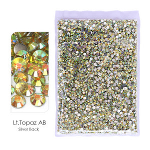 Bulk Package 2-6mm Mix Sizes Resin Non-Hot Fix Rhinestones