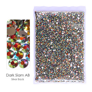 Bulk Package 2-6mm Mix Sizes Resin Non-Hot Fix Rhinestones